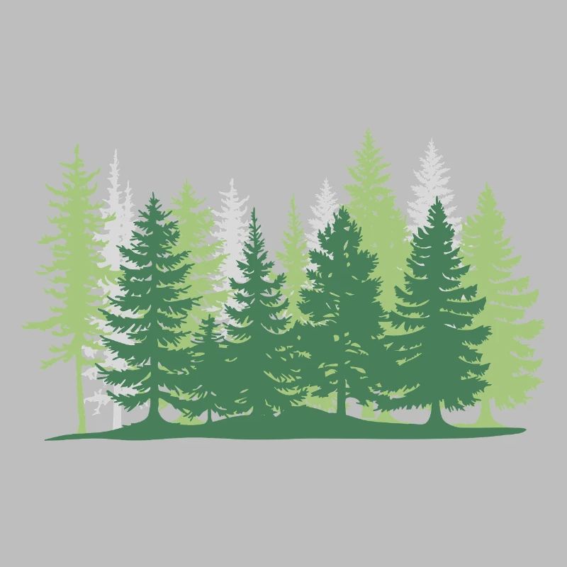Forêt arbre verts