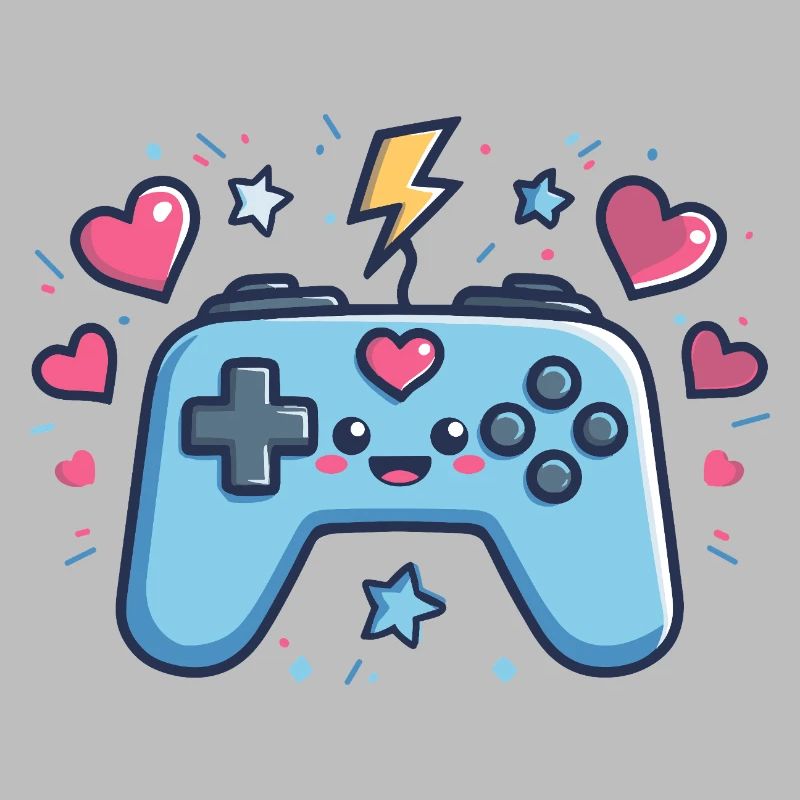 Kawaii Game Controller Herz Design