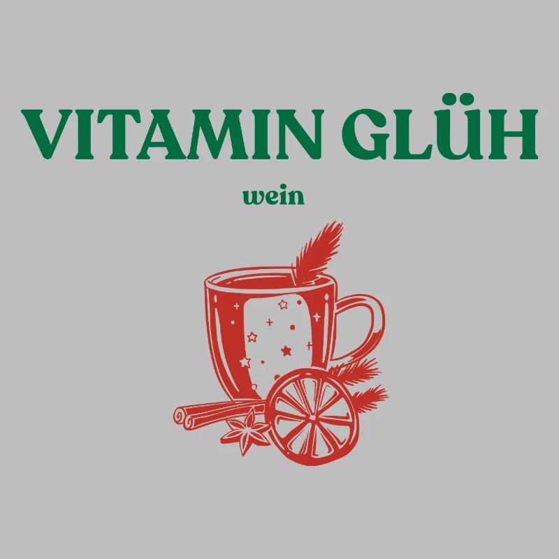 Vin chaud vitaminé Design du marché de Noël sain