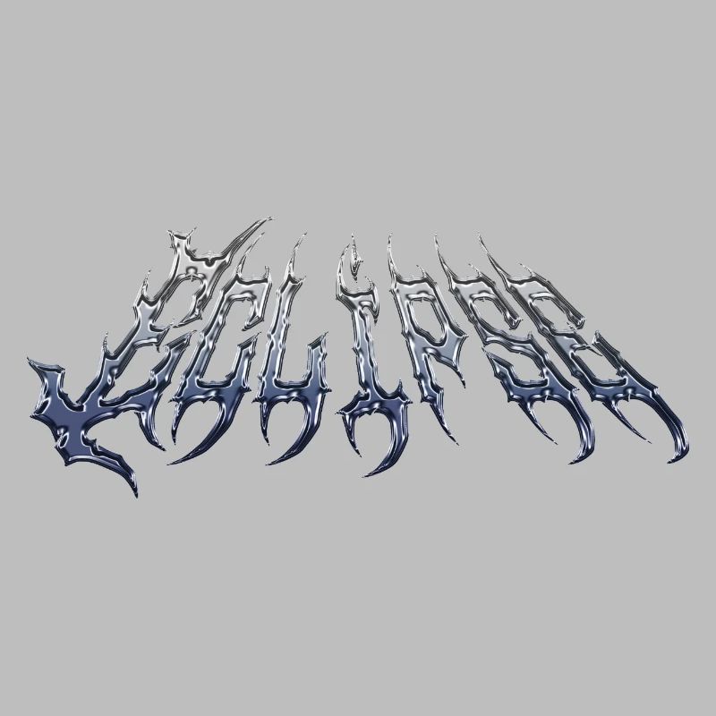 Eclipse - cold metal chrome text