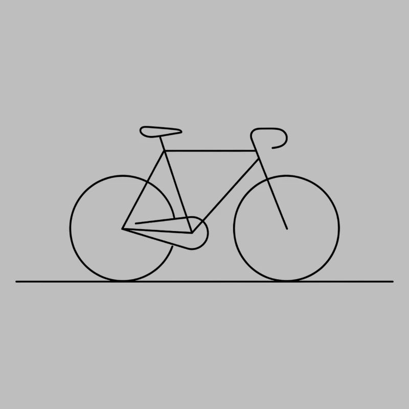 Silhouette moderne d’art de lignes de vélo