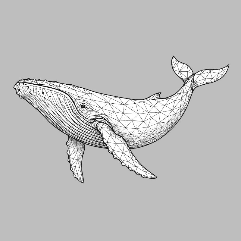 Geometrischer Wal Polygon