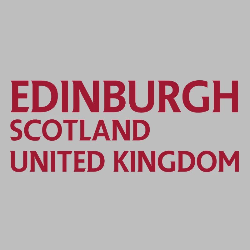 Édimbourg – Écosse Textdesign