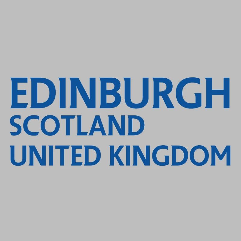 Édimbourg – Écosse Textdesign