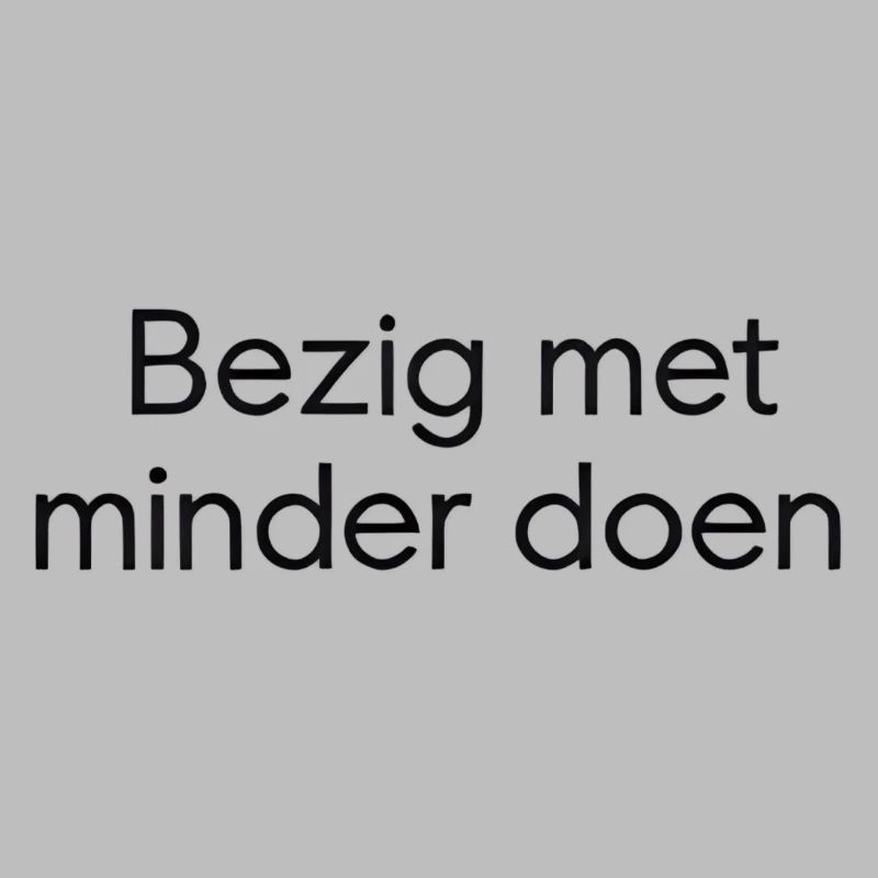 Faire moins – Conception de texte tendance