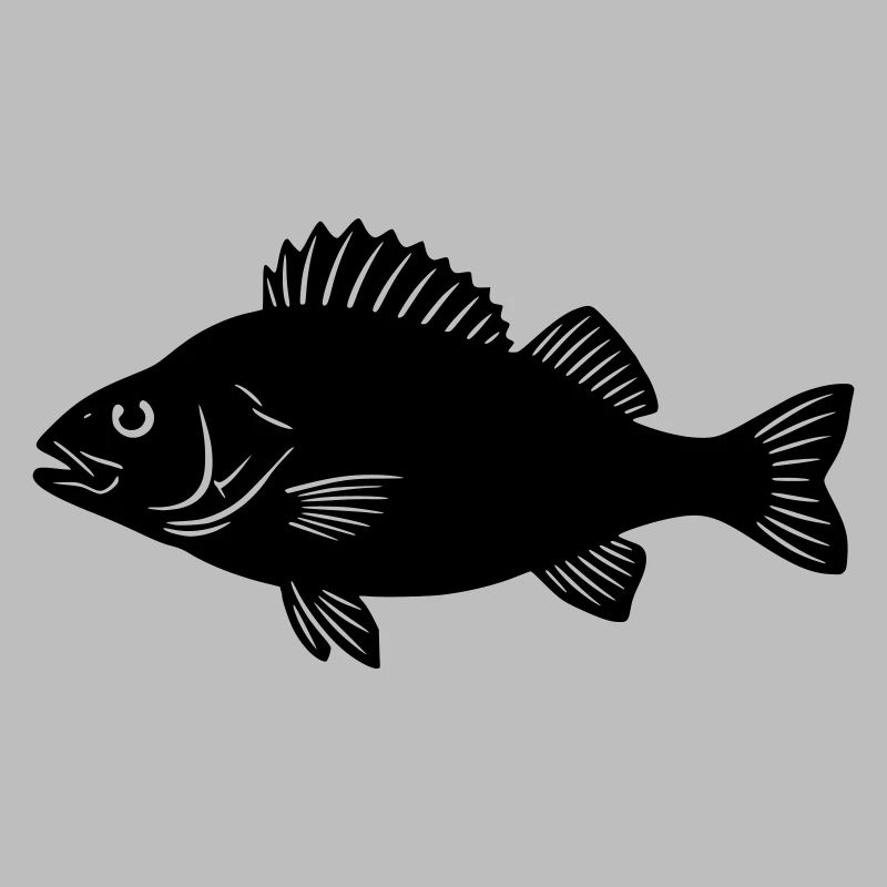 Perch Silhouette Angler Logo