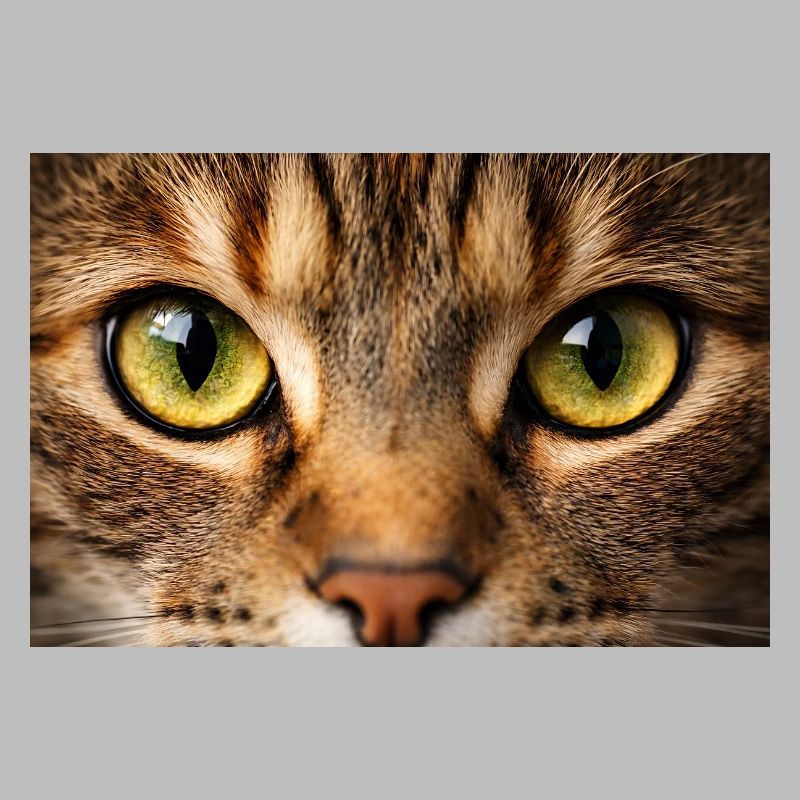 Œil de chat en gros plan