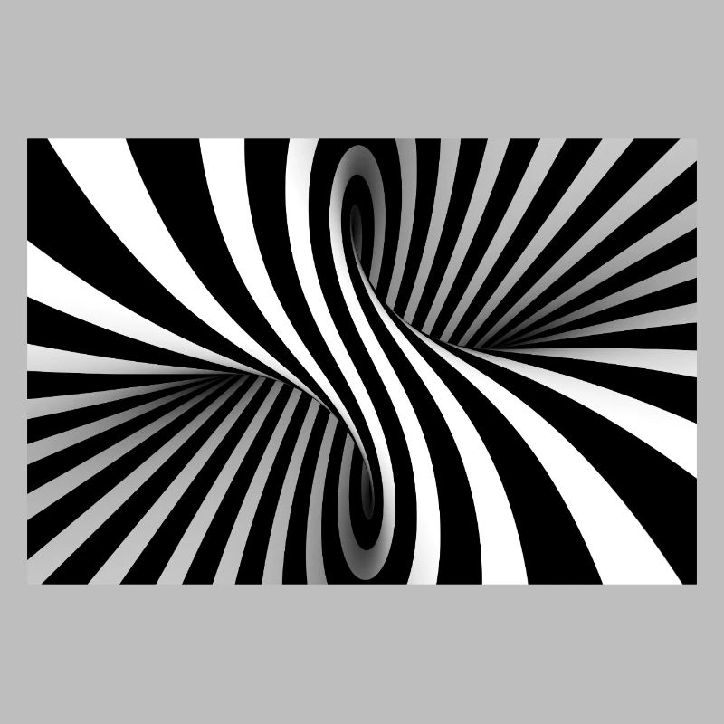 Illusion Spiral Black White