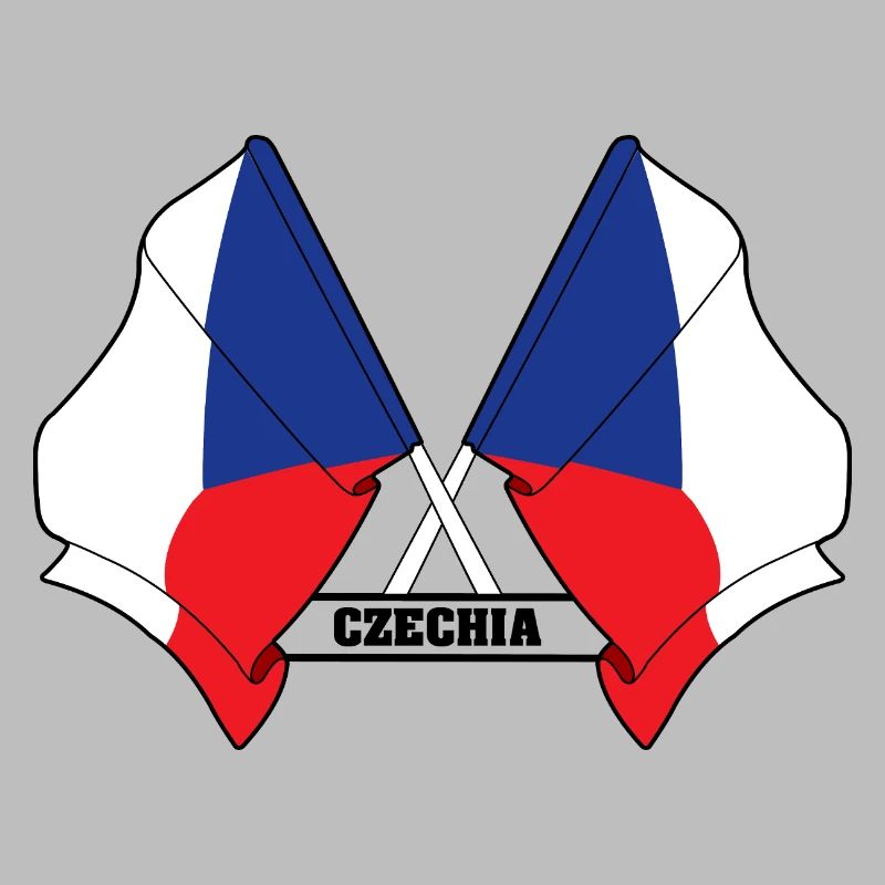 RÉPUBLIQUE TCHÈQUE – Drapeaux croisés