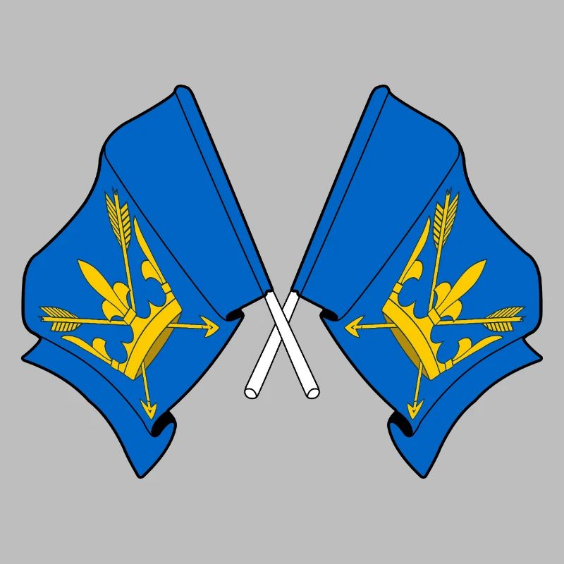 Drapeaux du Suffolk croisés