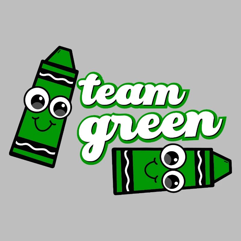 Smiling Crayon Green Team