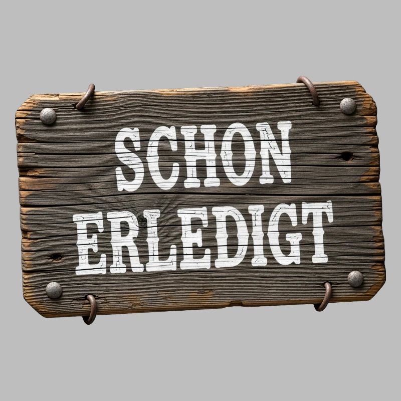 Already done – rustic workshop sign