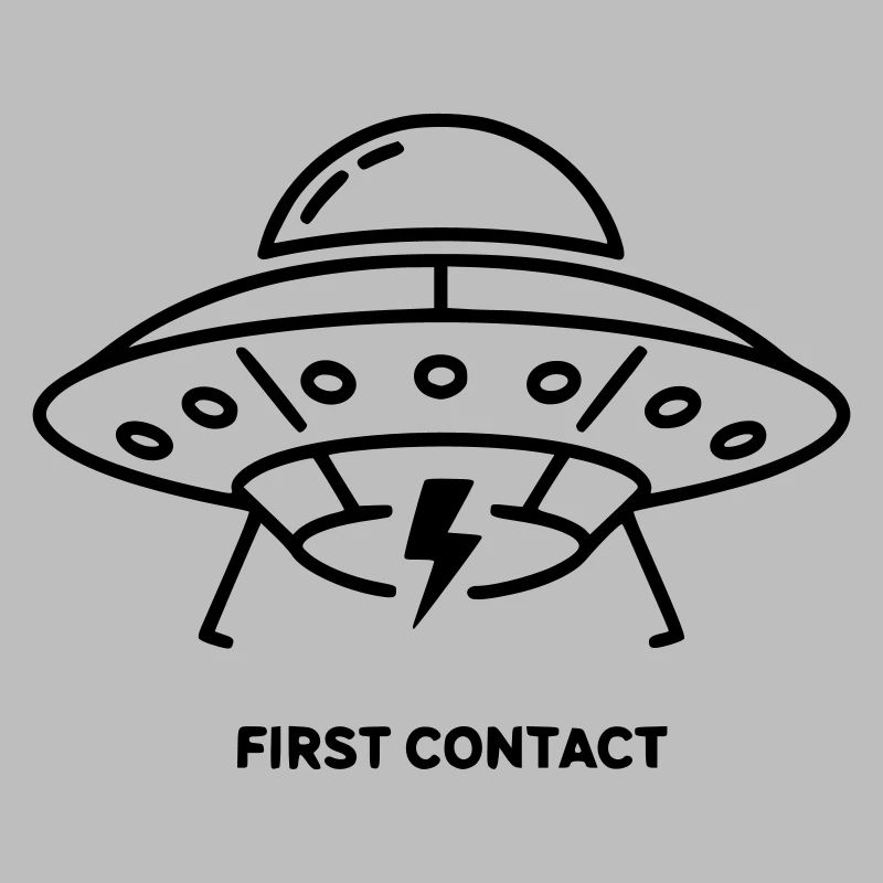 UFO First Contact Alien Blitz Vektor
