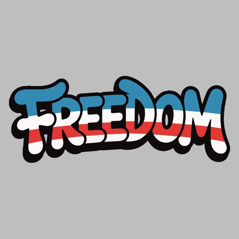 Freedom Typography Statement Design