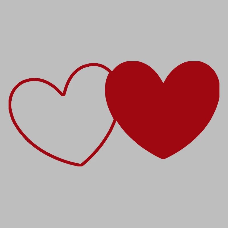 2 rote Herzen Herz rot Geschenk Valentinstag