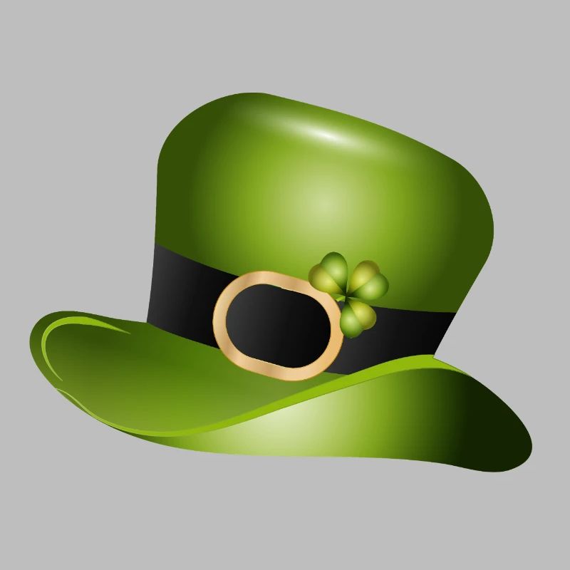 Haut-de-forme vert avec trèfle – Saint Patrick