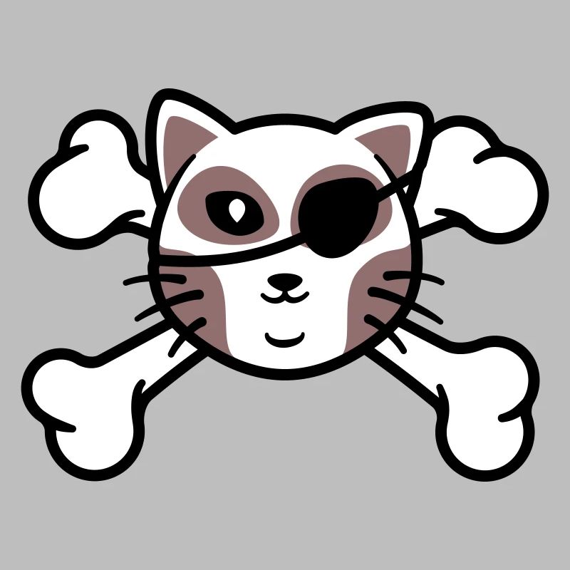 Pirate Kitten Skull Patch