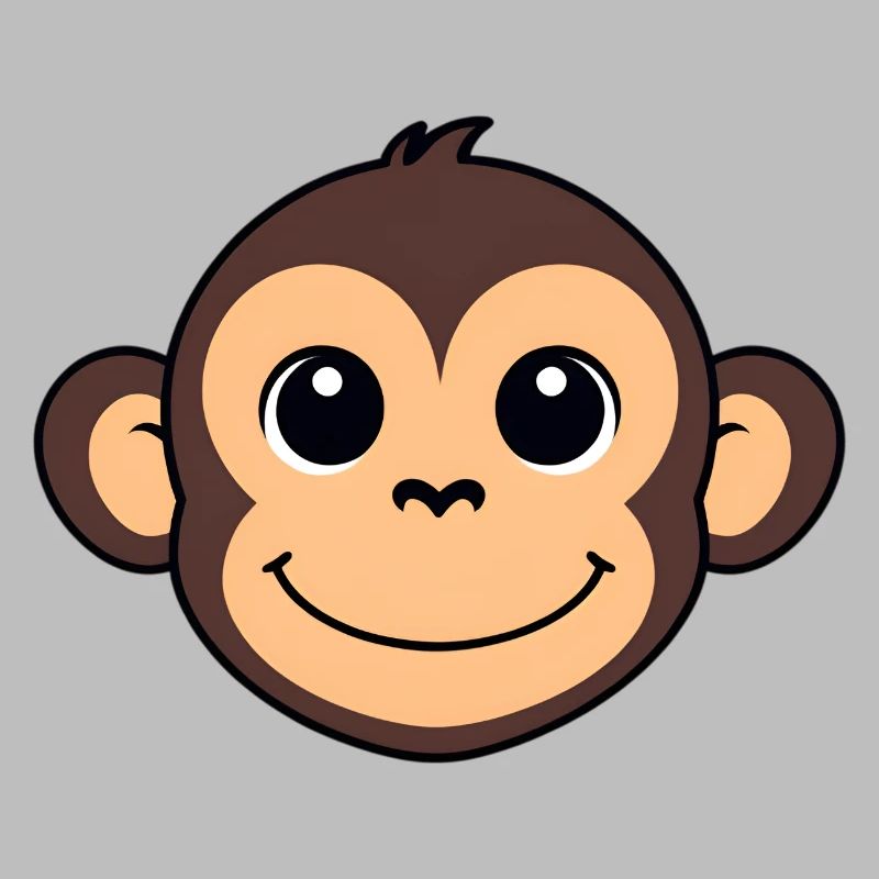 Dessin animé du singe joyeux