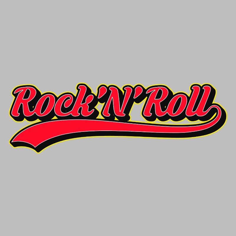 Rock 'N' Roll Retro Script Logo