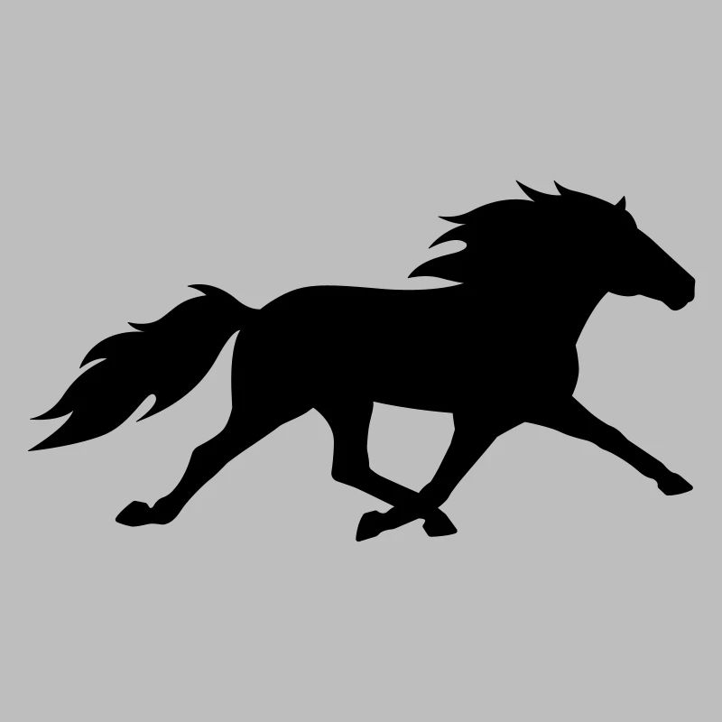 Cheval islandais dans le pass de course