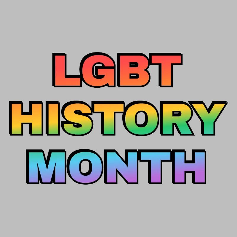 LGBT History Month Gradient Rainbow Text