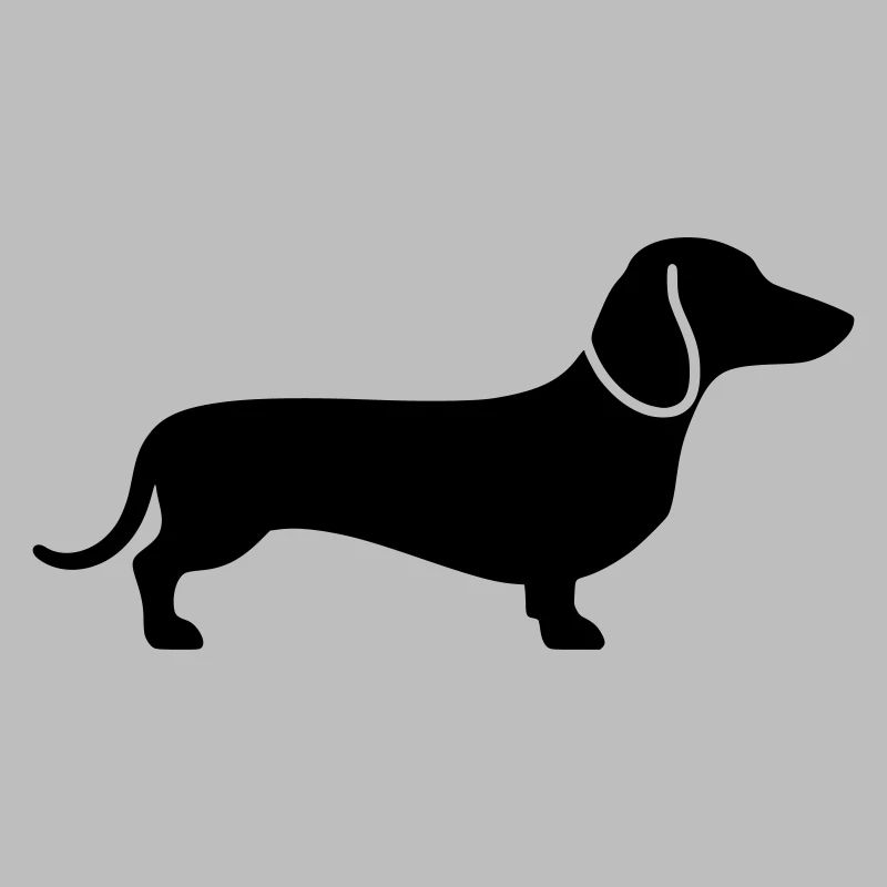 Vecteur de silhouette de chien teckel teckel