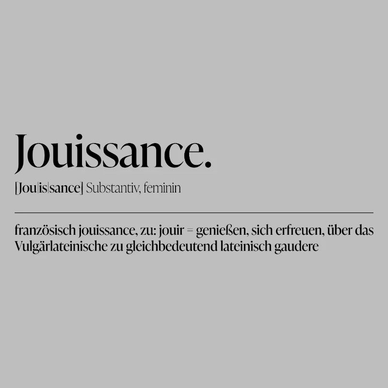 Jouissance – Le désir comme déclaration