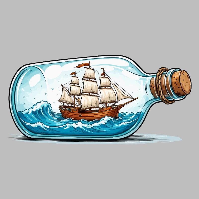 Ship model in bottle