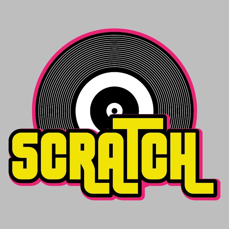 Graphique de disque vinyle Scratch DJ