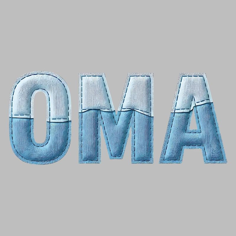 Oma Denim Schriftzug Patchwork Trend