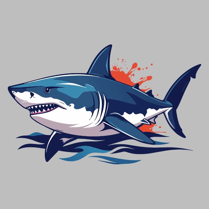 Motif dangereux de sang de requin éclaboussé
