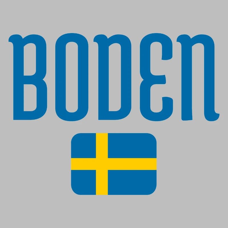 Typographie du drapeau de Boden Suède