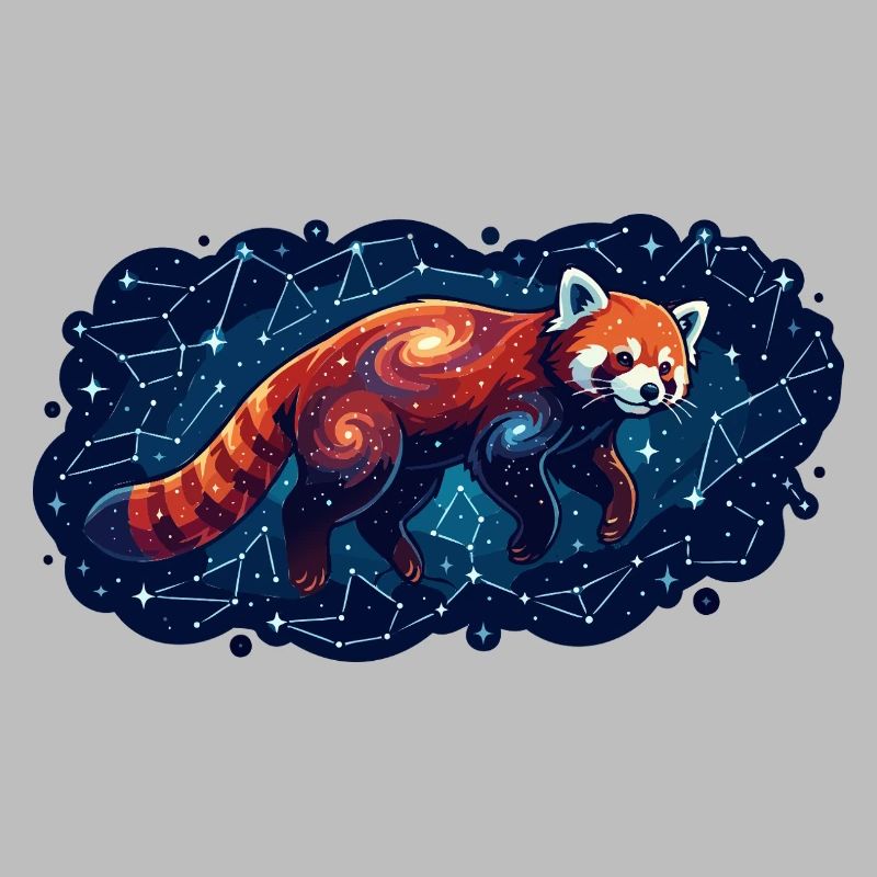 Cosmic Red Panda Constellation Constellation