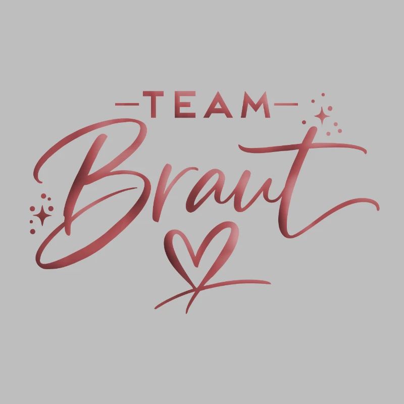 Team Braut Script mit Herzlogo
