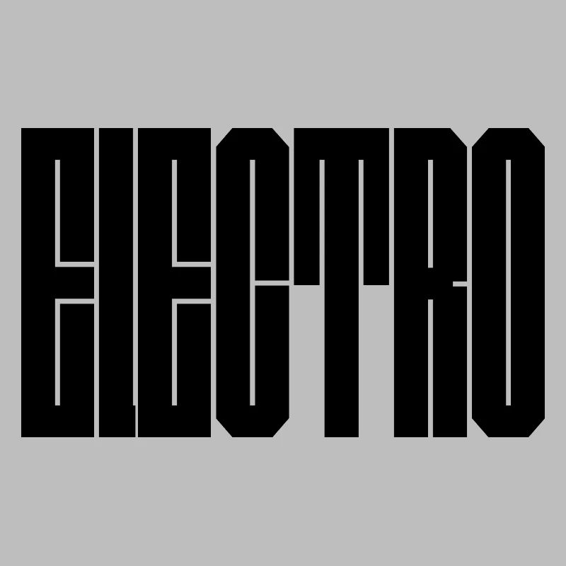 Electro music typography design