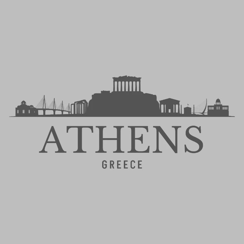 Athènes Grèce, silhouette d’Athènes