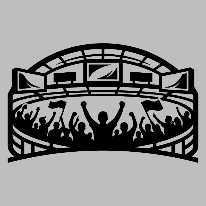 Silhouette des supporters du stade