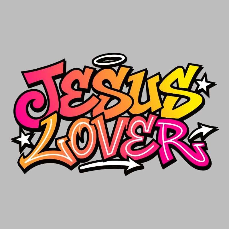 Graphisme néon Jesus Lover