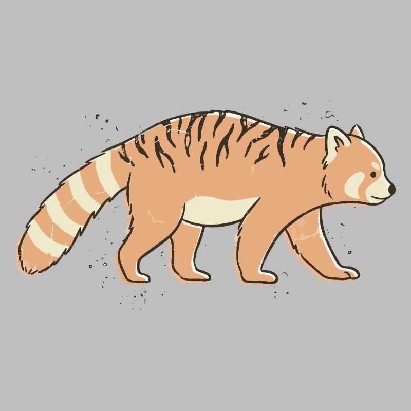 Red Tiger Striped Panda