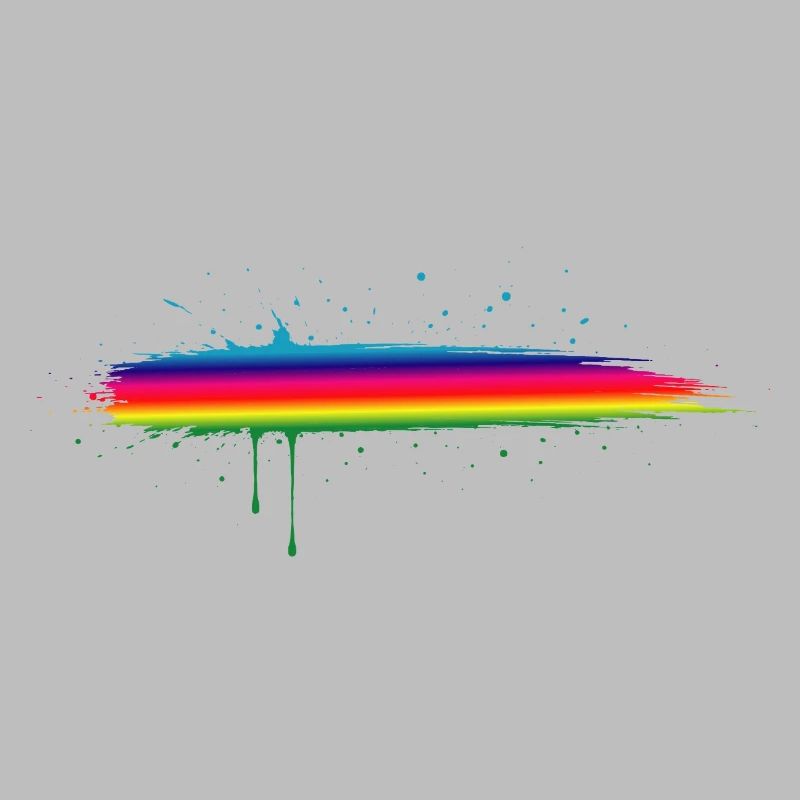 Rainbow Brush Stroke Gradient Splash