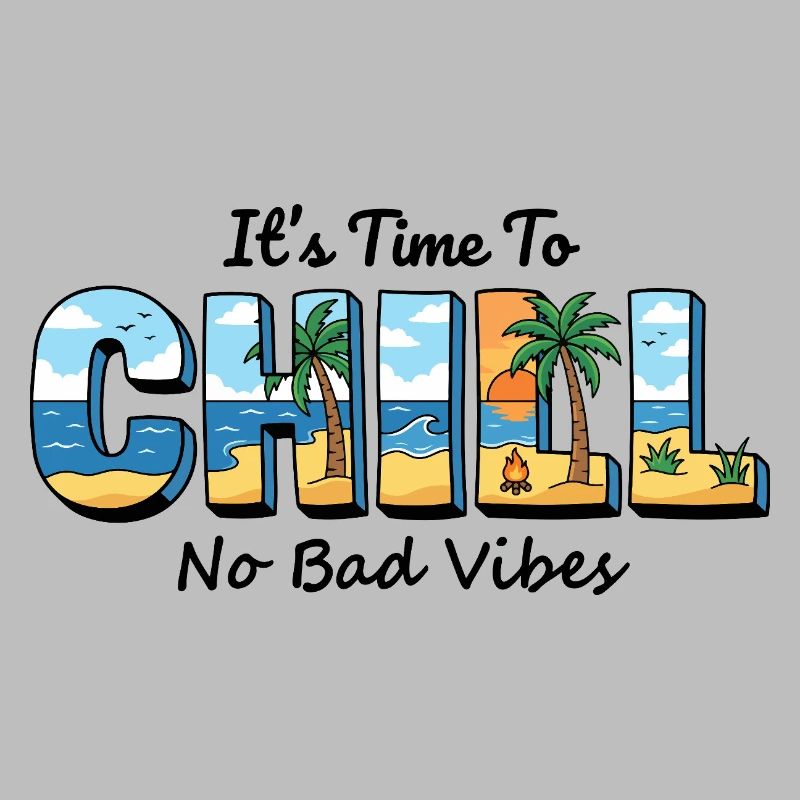 Chill Beach Sunny Letters