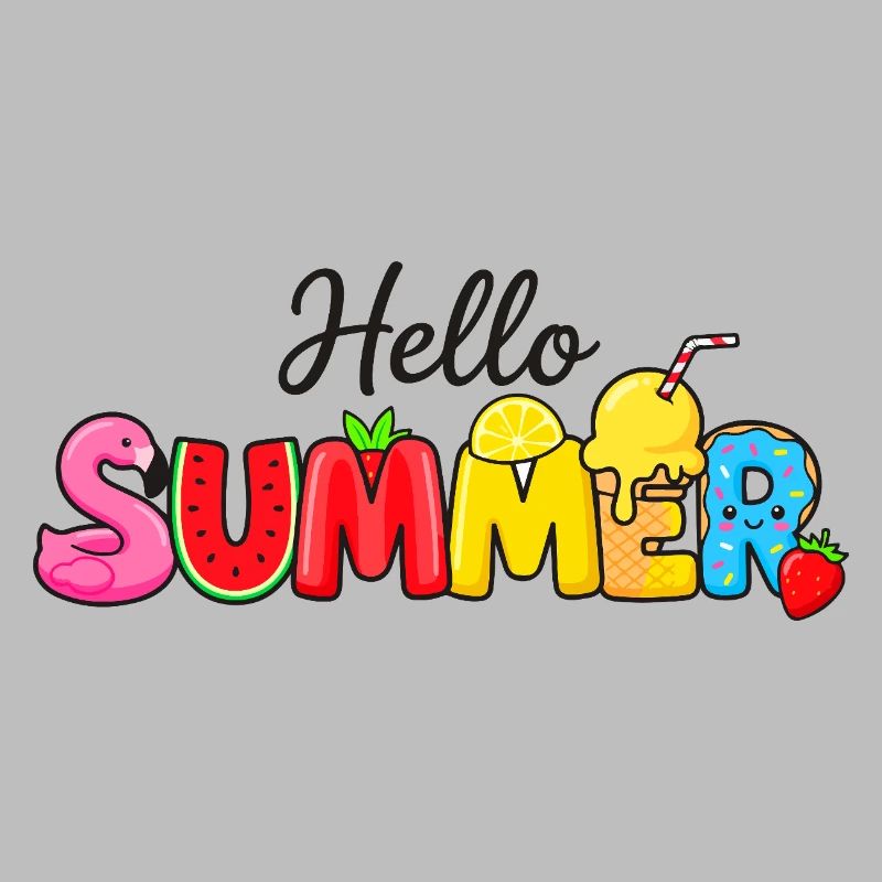 Hello Summer Frutti Letters