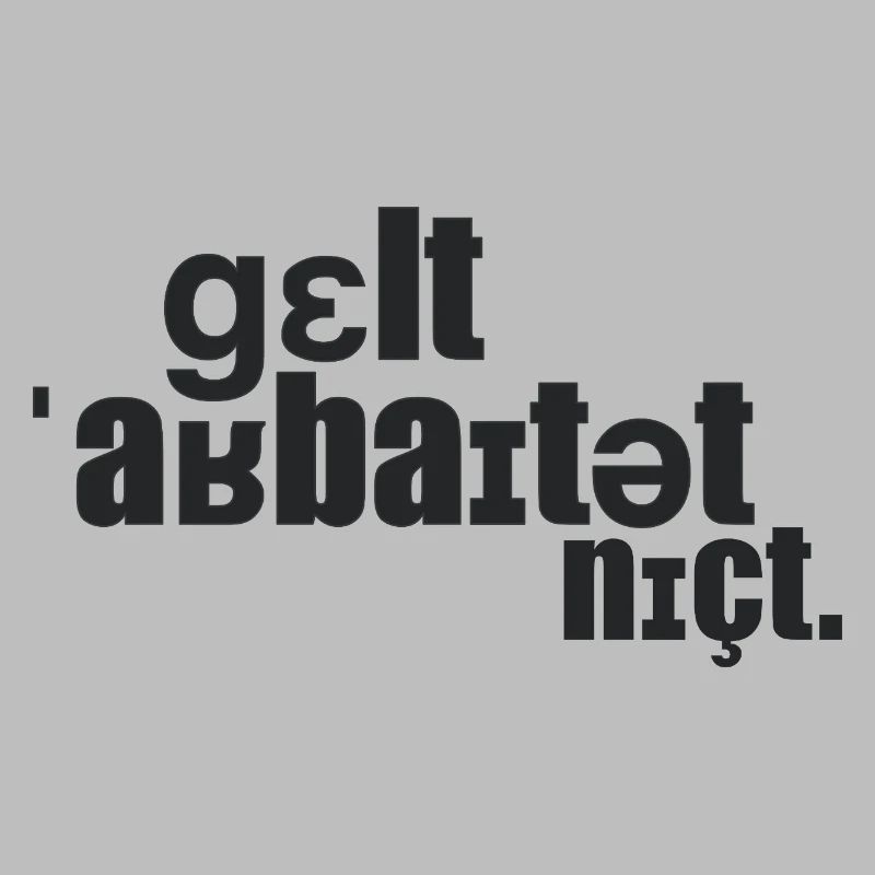 Geld arbeitet nicht.