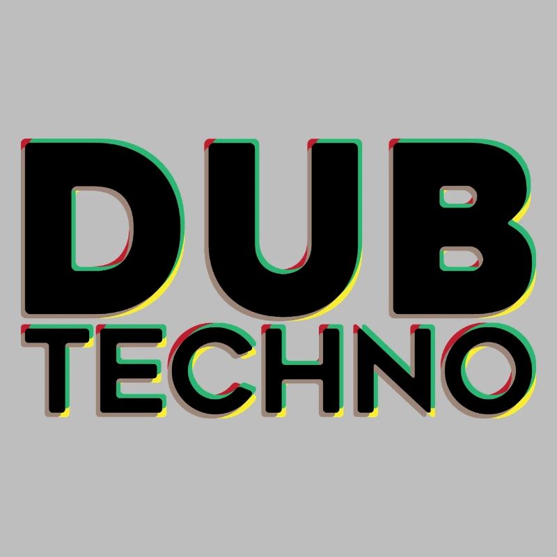 Dub Techno Neon Outline