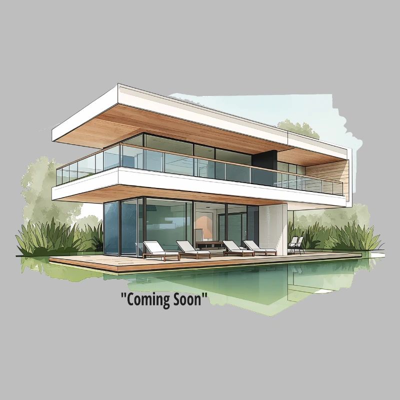 Bientôt illustration de villa moderne