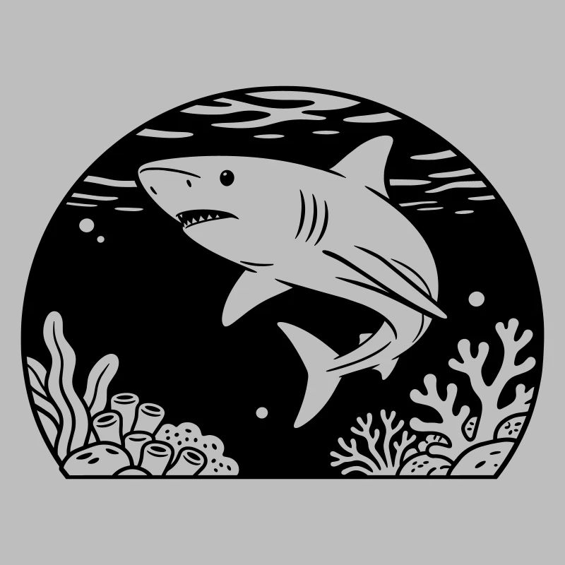 shark with coral