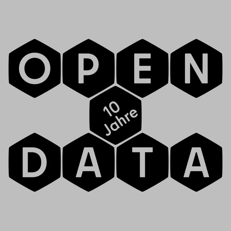 Open Data 10 Jahre Jubiläum (dunkel)