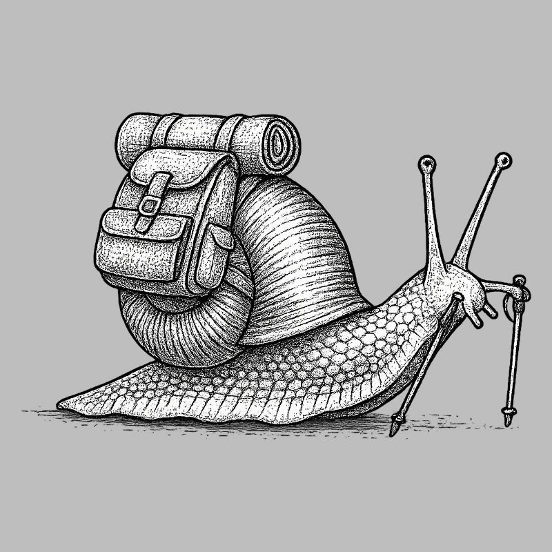 Snail Trekker mit Rucksack