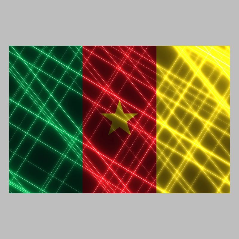 Filet de drapeau néon Cameroun
