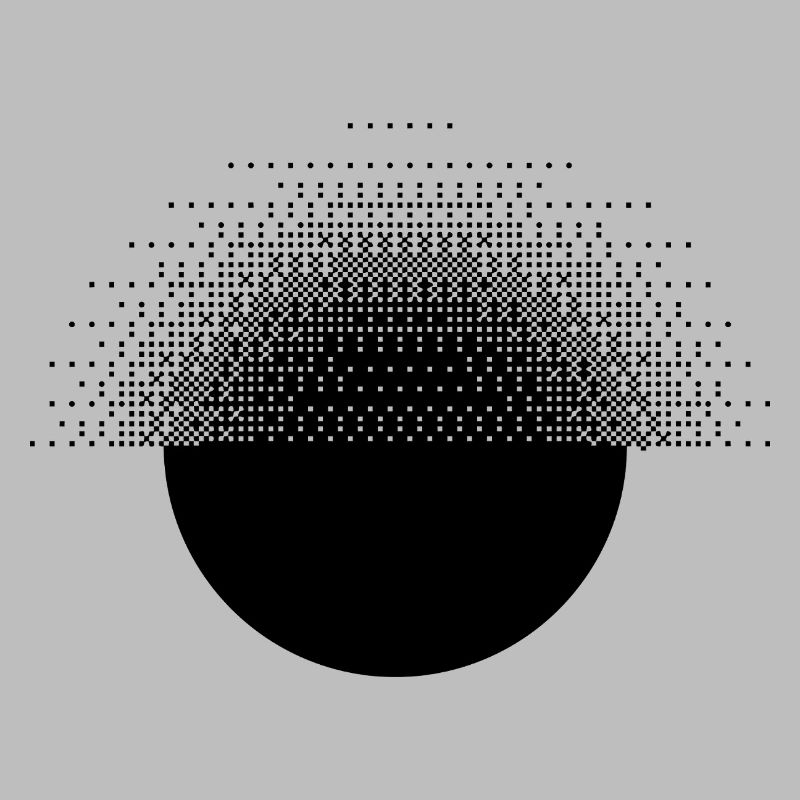 Conception bitmap de sunburst géométrique et pixelisé